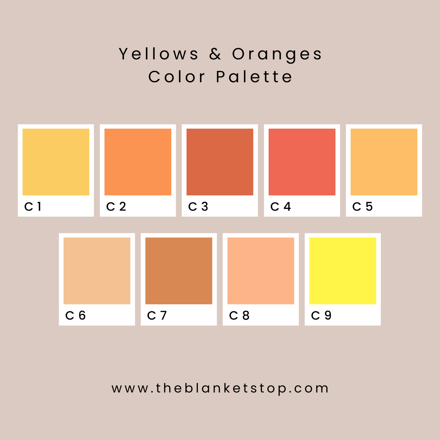 Personalized Minky - The Yellows & Oranges Color Palette