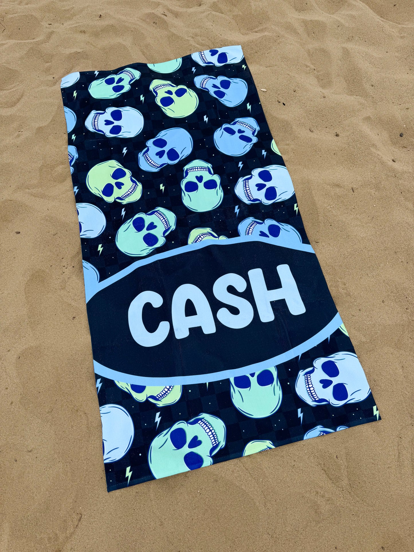 Blue Skull Towel