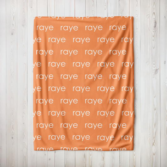 Personalized Minky - Orange