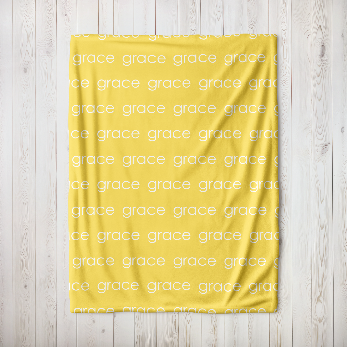 Personalized Minky - Yellow