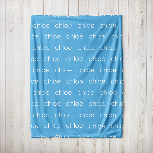 Personalized Minky - Blue