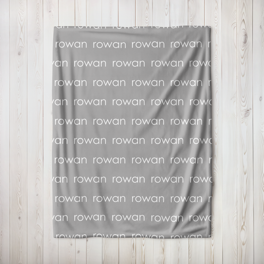 Personalized Minky - Grey