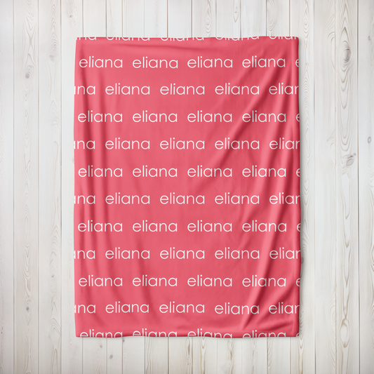 Personalized Minky - Punch Pink