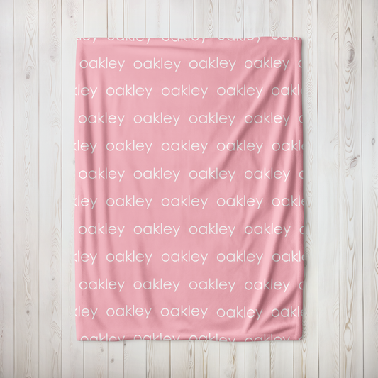 Personalized Minky - Baby Pink