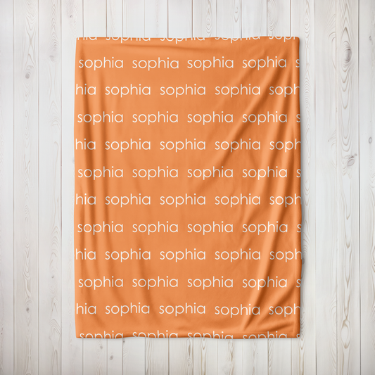 Personalized Minky - Tangerine