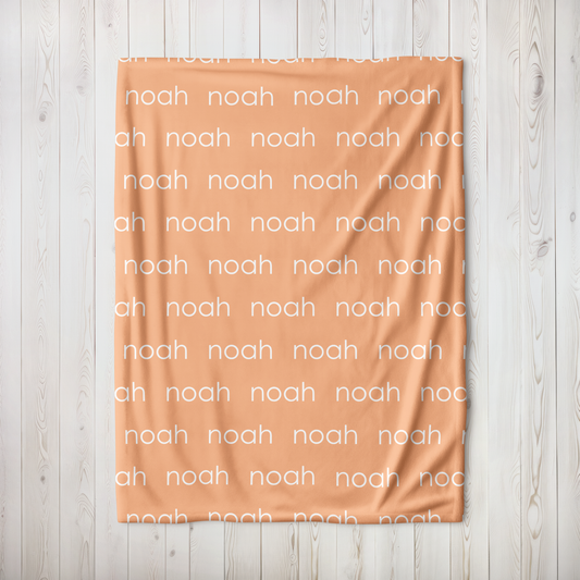 Personalized Minky - Cantaloupe