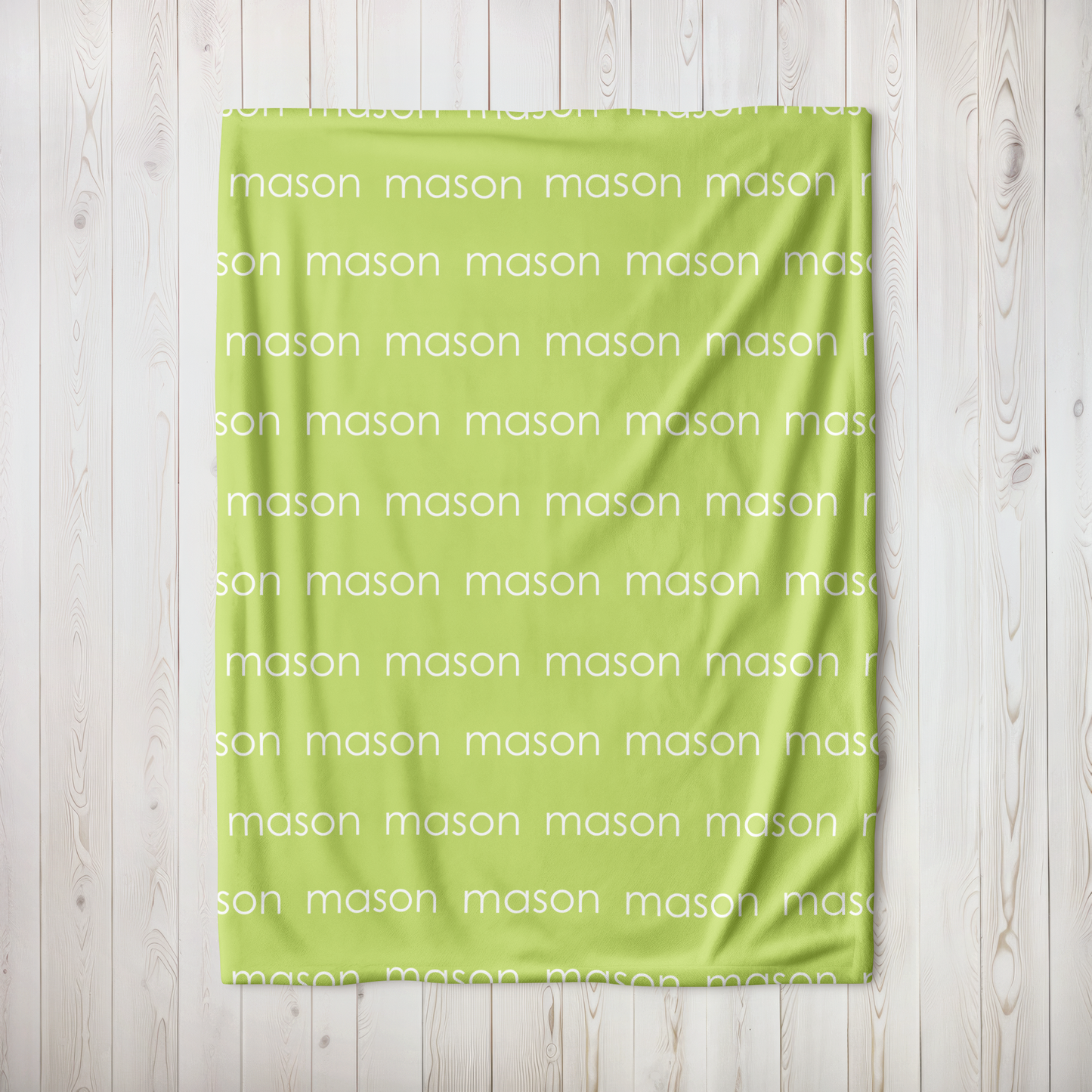 Personalized Minky - Lime Green