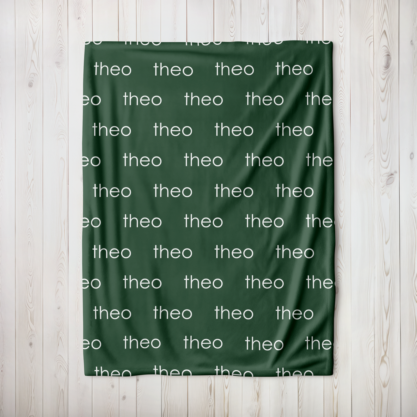 Personalized Minky - Pine Green