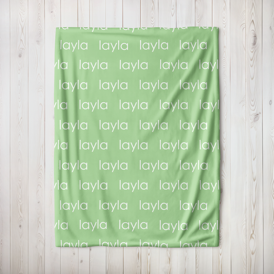 Personalized Minky - Mint Green