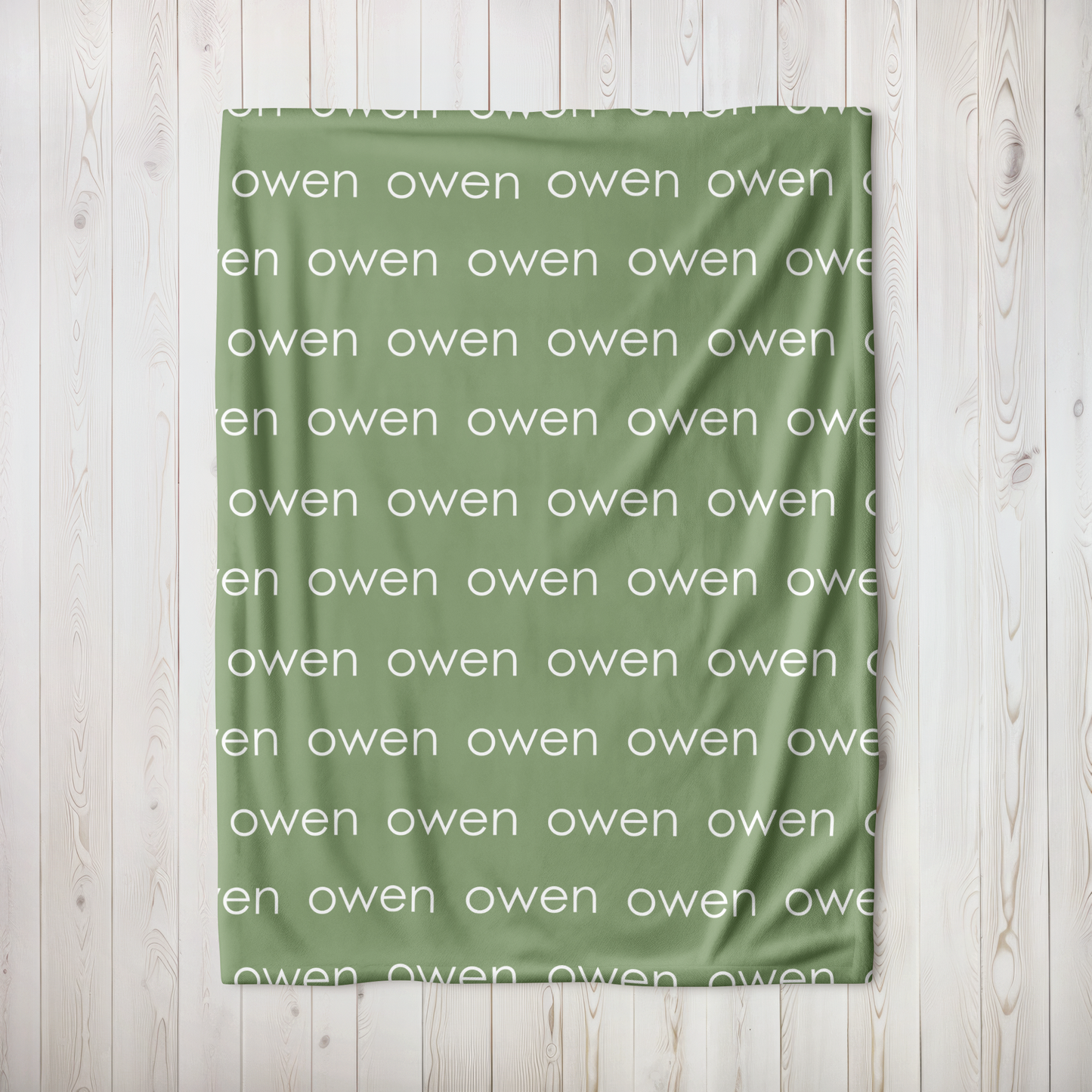 Personalized Minky - Sage Green