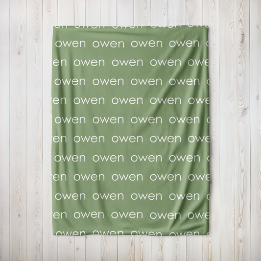 Personalized Minky - Sage Green