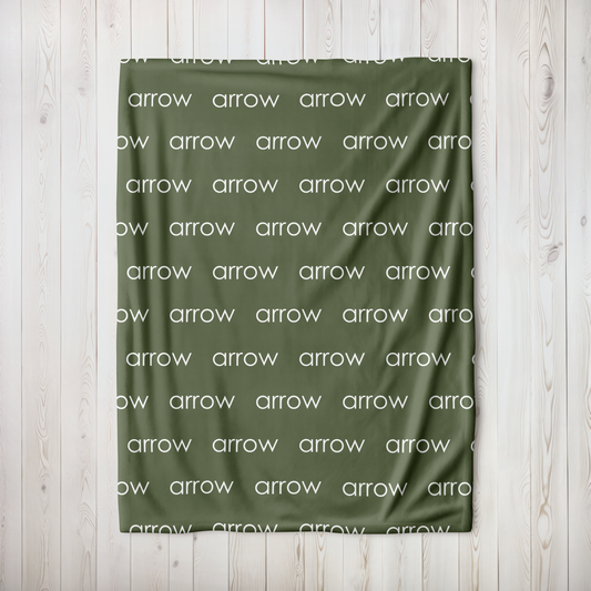 Personalized Minky - Army Green