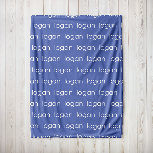 Personalized Minky - Winter Sky Blue
