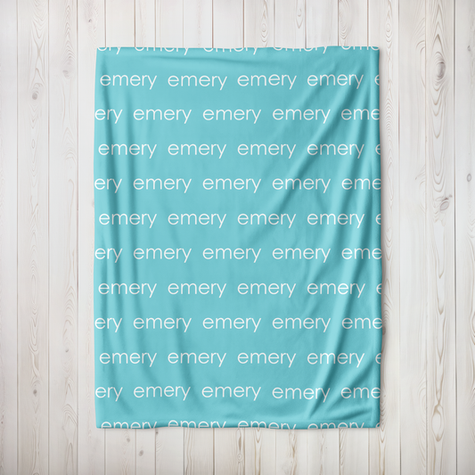 Personalized Minky - Turquoise