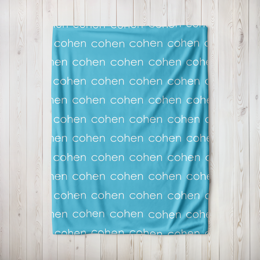 Personalized Minky - Bright Blue