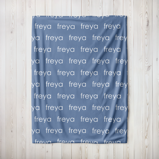 Personalized Minky - Steel Blue