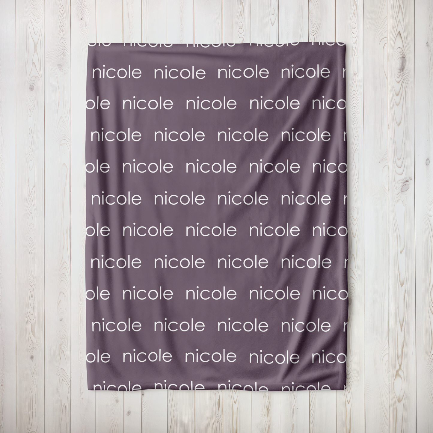 Personalized Minky - Dark Mauve