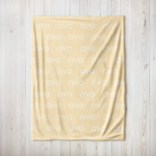 Personalized Minky - Ivory