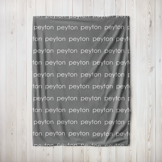 Personalized Minky - Iron Grey