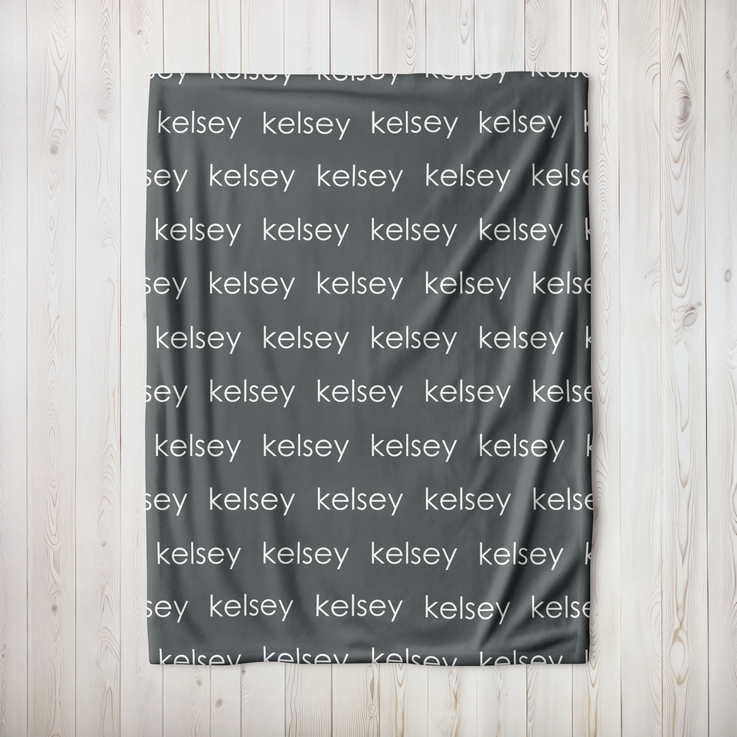 Personalized Minky - Anchor Grey