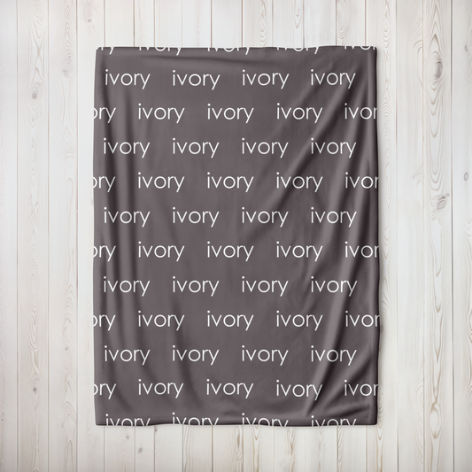 Personalized Minky - Fossil Grey