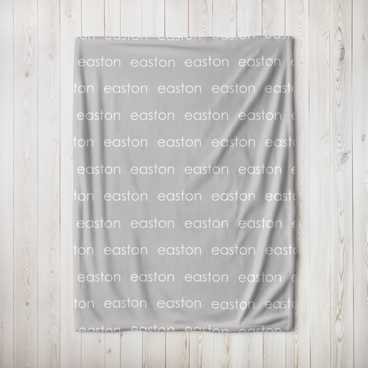 Personalized Minky - Silver Grey