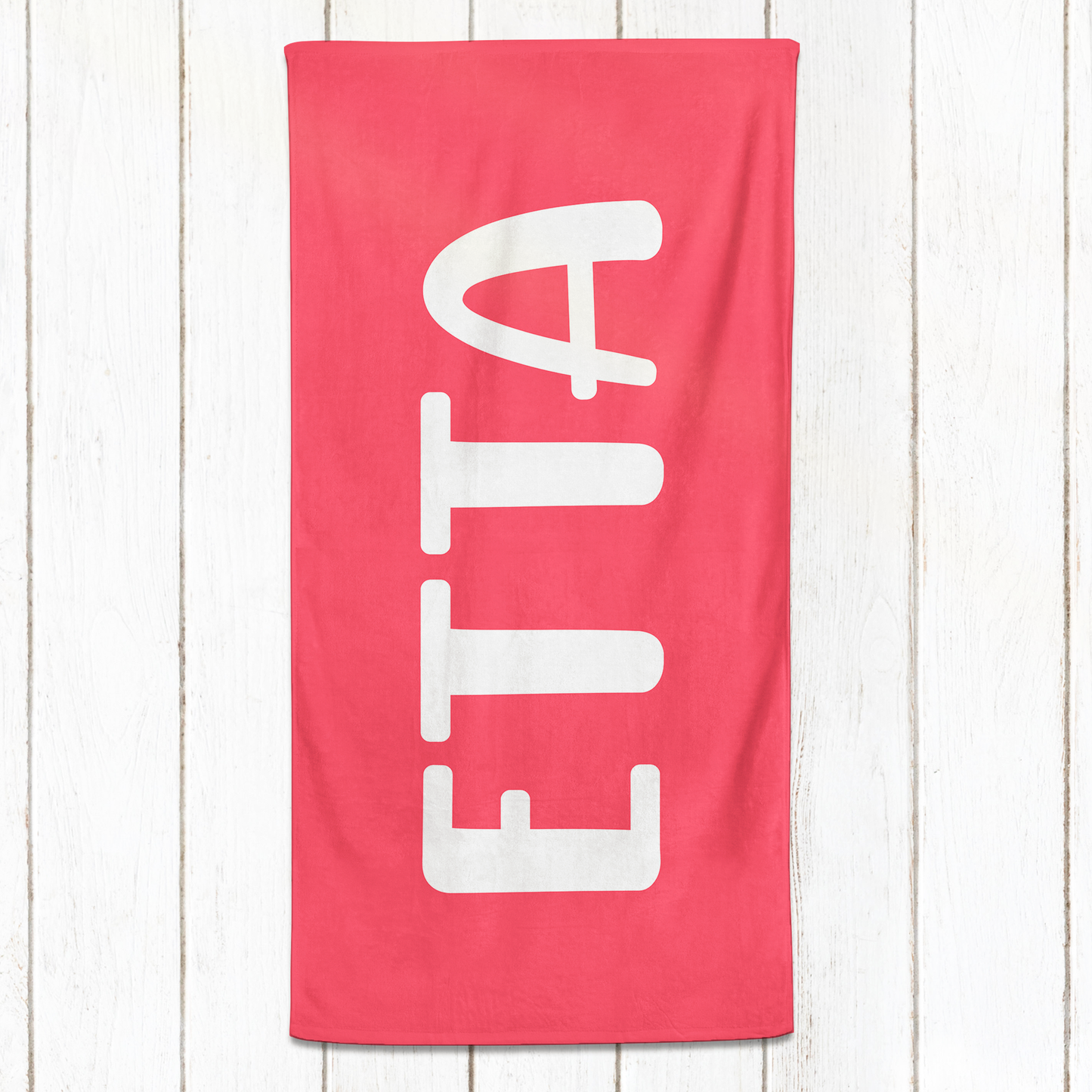 Solid Name Towel - Pinks & Reds