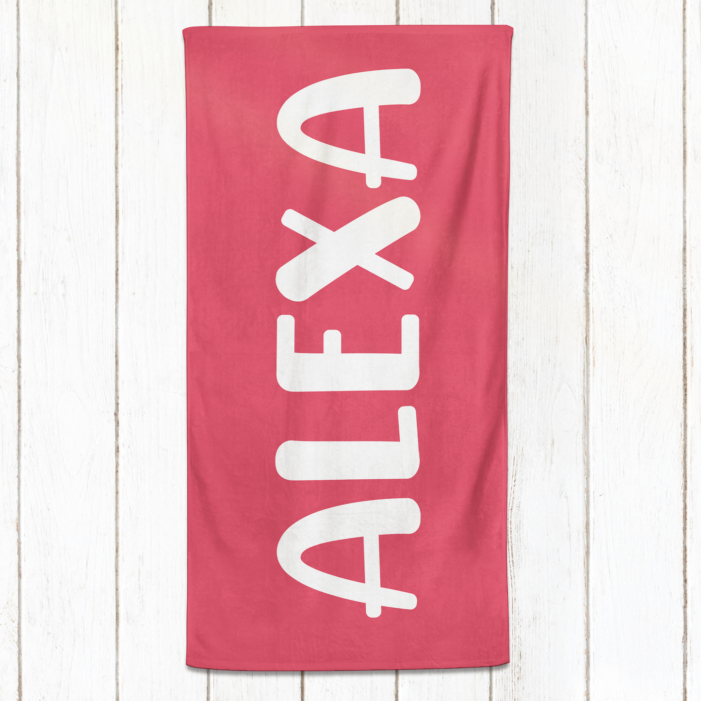 Solid Name Towel - Pinks & Reds