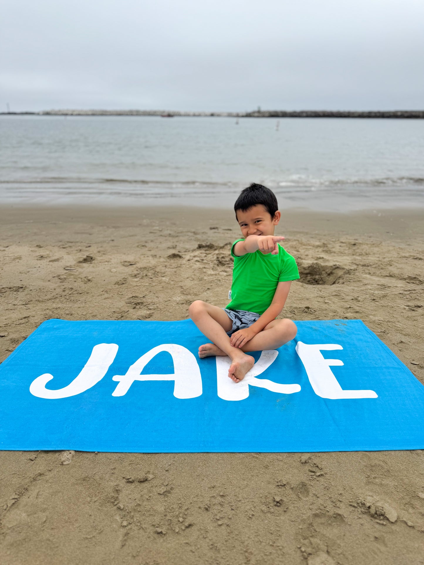 Solid Name Towel - Blues