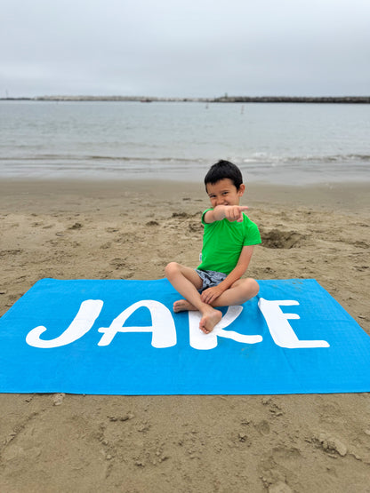 Solid Name Towel - Blues