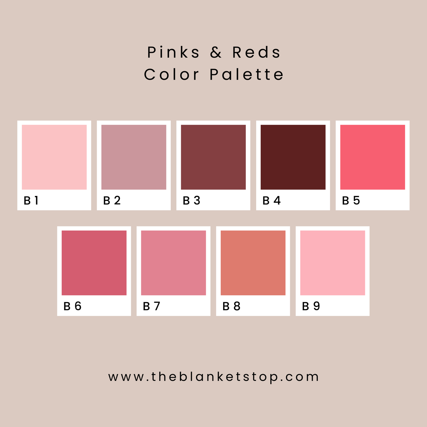 Personalized Minky - The Pinks & Reds Color Palette