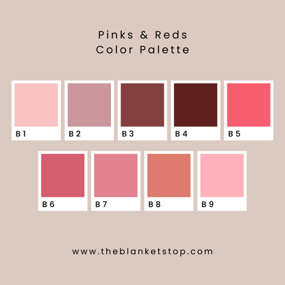 Personalized Minky - The Pinks & Reds Color Palette