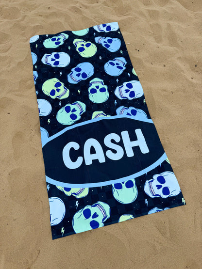Blue Skull Towel