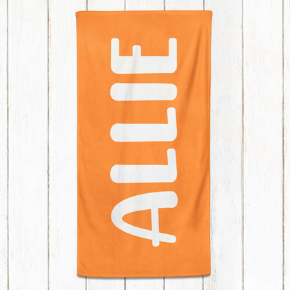 Solid Name Towel - Yellows & Oranges