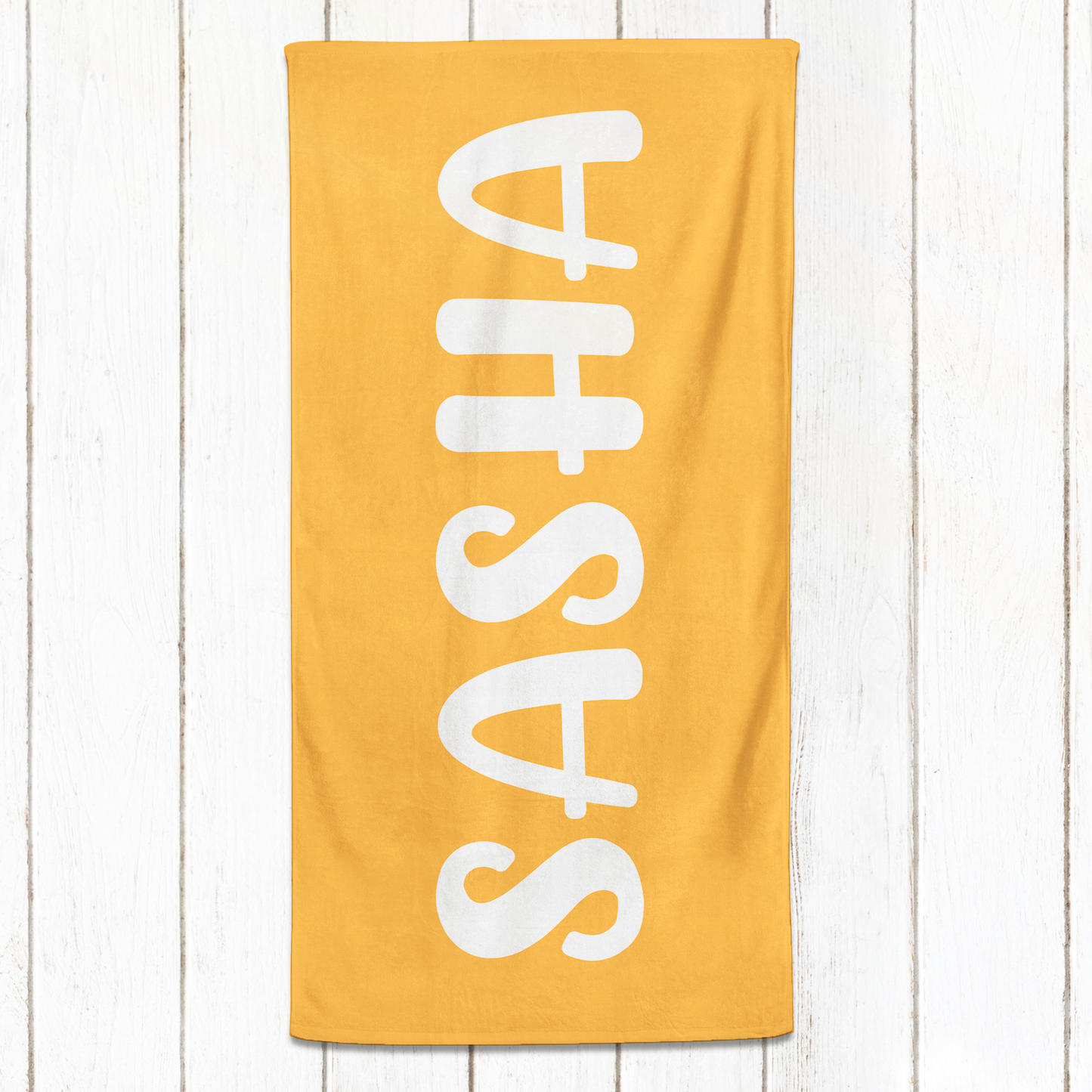 Solid Name Towel - Yellows & Oranges