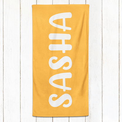 Solid Name Towel - Yellows & Oranges