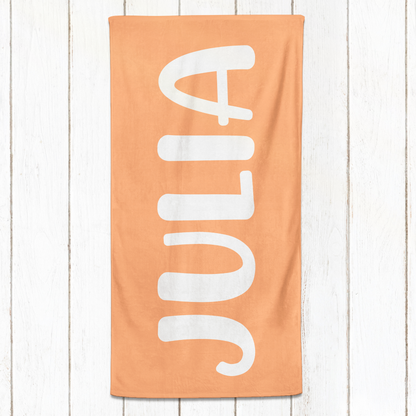 Solid Name Towel - Yellows & Oranges