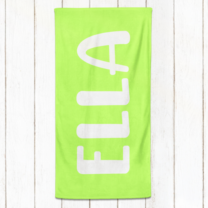 Solid Name Towel - Greens