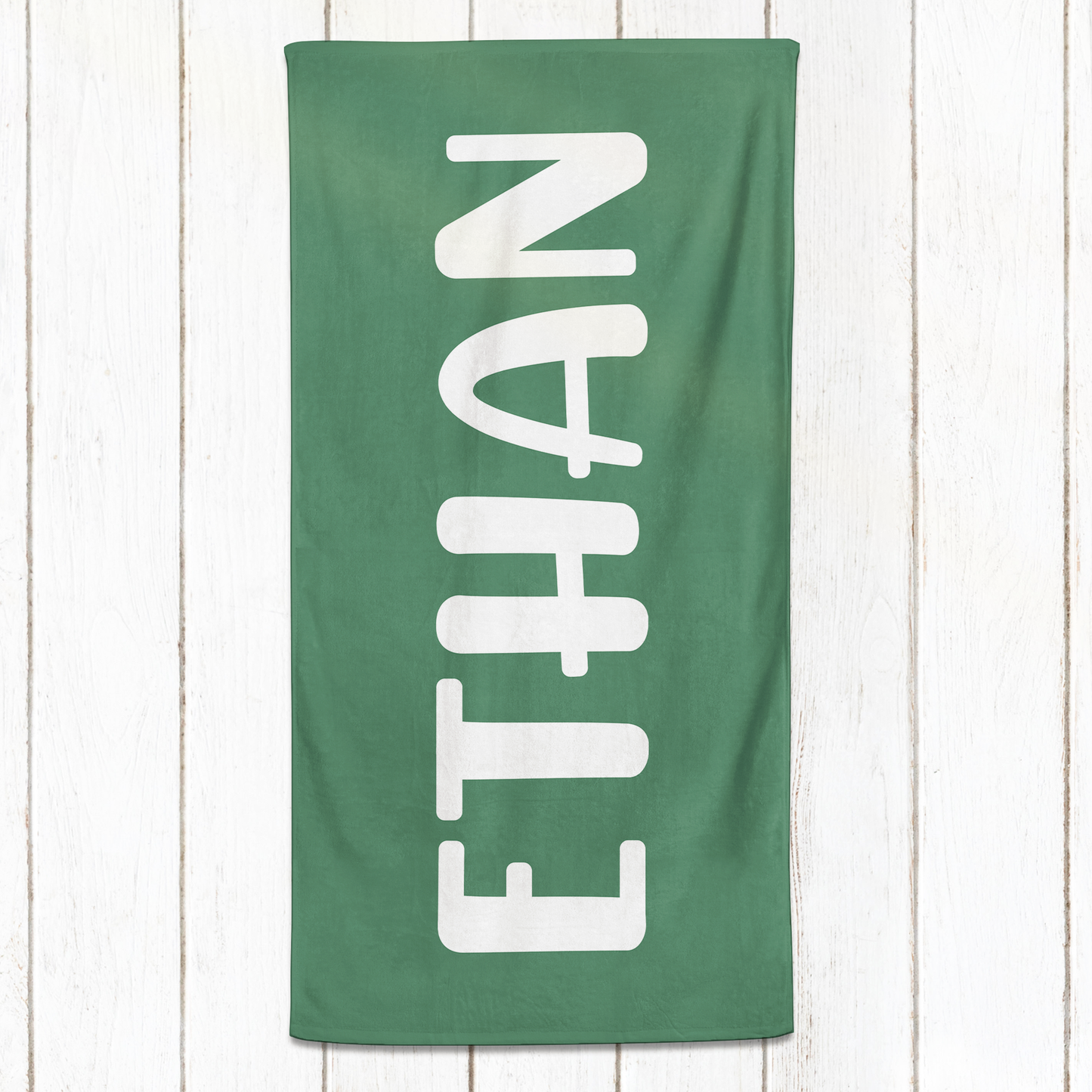Solid Name Towel - Greens