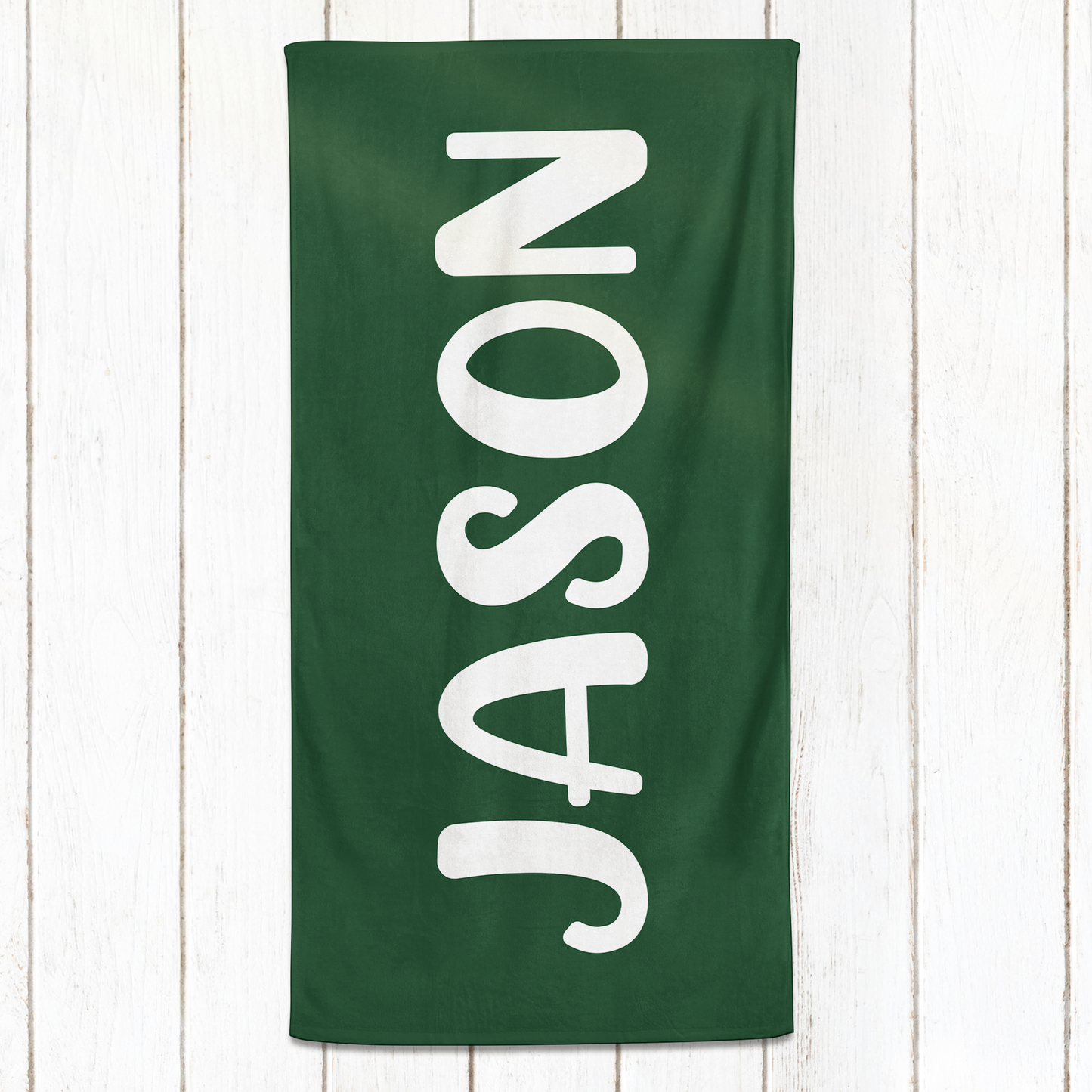 Solid Name Towel - Greens