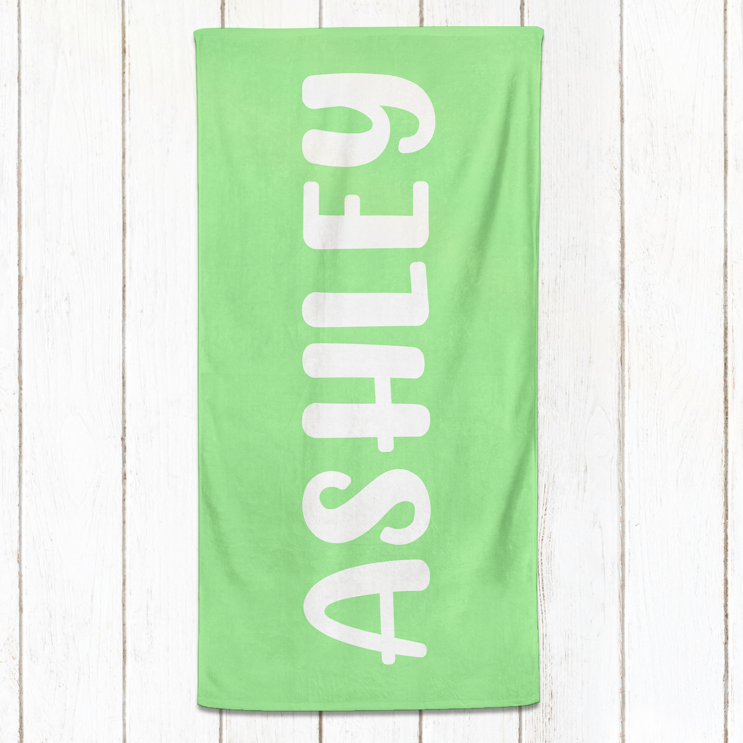 Solid Name Towel - Greens