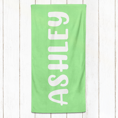 Solid Name Towel - Greens