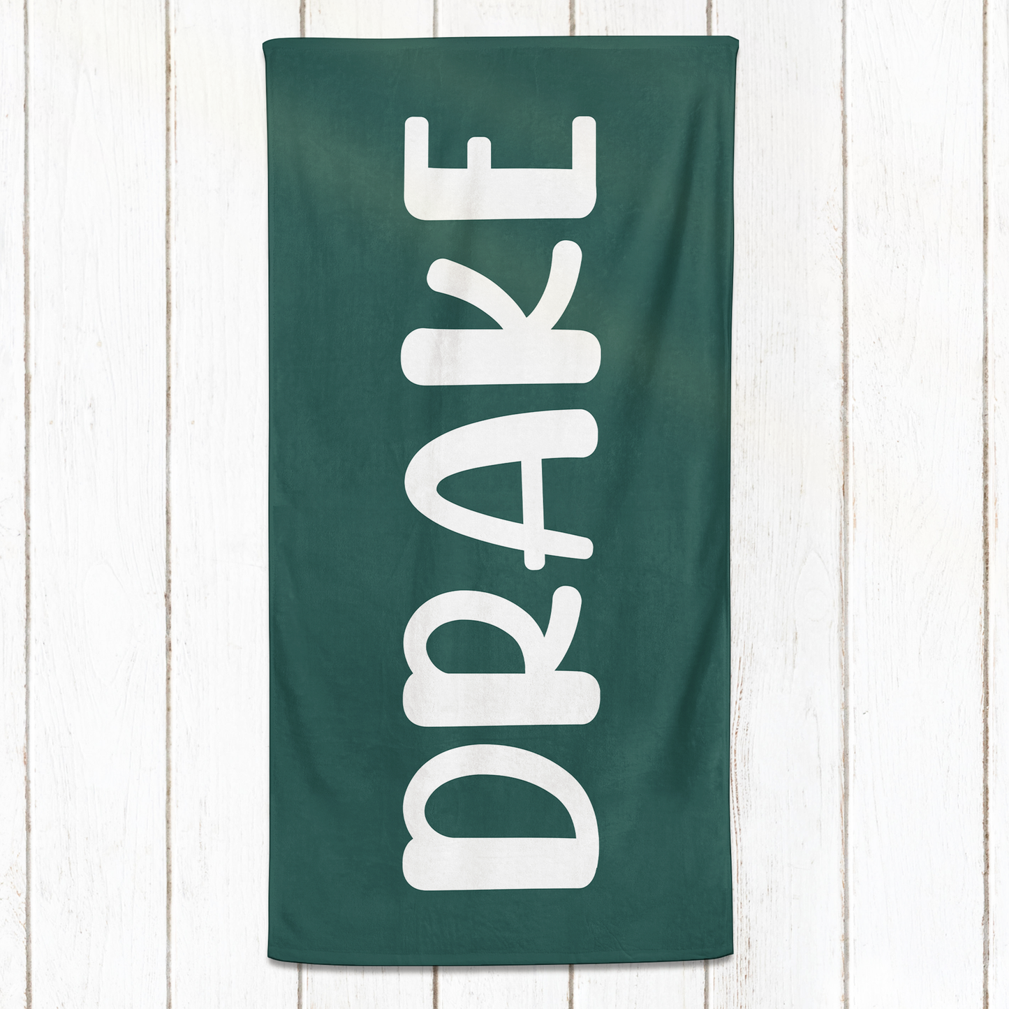 Solid Name Towel - Greens