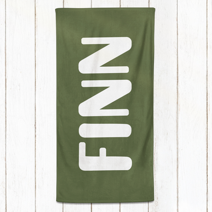 Solid Name Towel - Greens