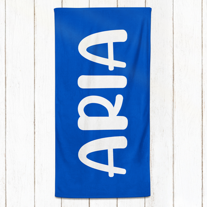 Solid Name Towel - Blues