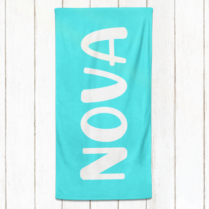 Solid Name Towel - Blues