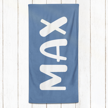Solid Name Towel - Blues
