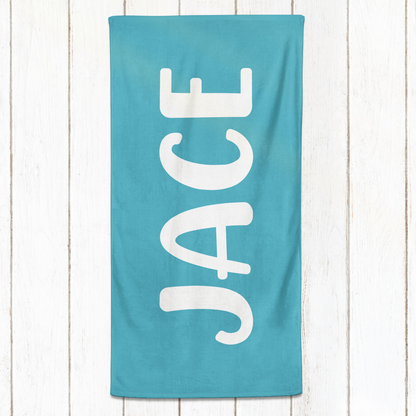 Solid Name Towel - Blues