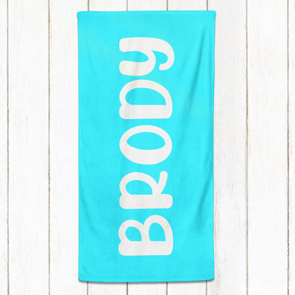 Solid Name Towel - Blues