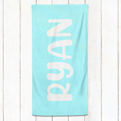 Solid Name Towel - Blues